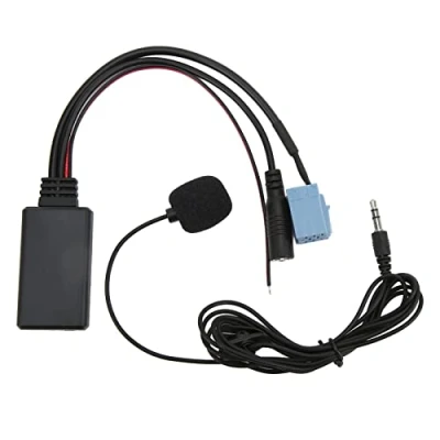 Abbildung von Bluetooth AUX IN Kabel, 7 607 897 093, 3,5mm Klinke ISO 8Pin Bluetooth5.0 Kabel Freisprechmikrofon Ersatz für Blaupunkt