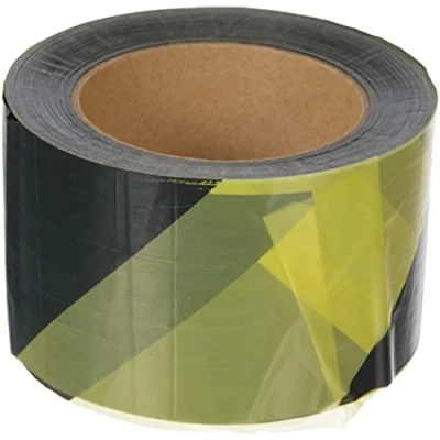 Abbildung von LSM 0060100 75 mm x 500 m Absperrband rot/white p gelb/schwarz