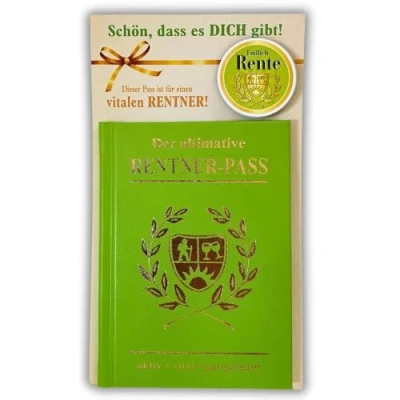 Abbildung von AV Andrea Verlag Der ultimative Rentner Pass mit Ansteckbutton Endlich Rente im Set Ansteck Button Pin Sicherheitsnadel Rentnerpass Geschenk zum Ruhestand