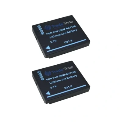 Abbildung von 2X Kamera Li Ion Akku kompatibel mit Panasonic Lumix DMC FT1 FP8 FS6 FS7 FS10 FS12 FS15 FS25 FS42 FS62 FX40 FX60 FX550 FP1 ersetzt DMW BCF10 BCF10E CGA S/106C BCF 10 10E CGAS/106C