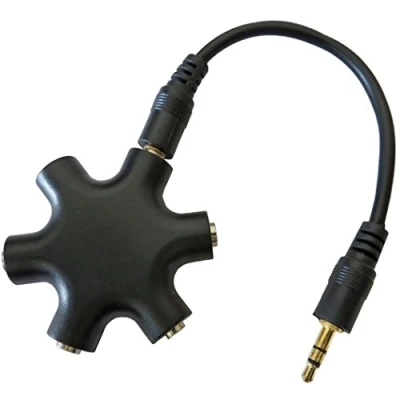 Abbildung von keepdrum ADA067 5 fach Verteiler Splitter mehrfach Y Adapter Audio 3,5 mm Klinke zu Klinke,