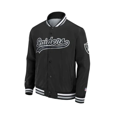 Abbildung von Fanatics NFL LAS Vegas Raiders Sateen Jacket Outdoorjacke, Herren, Größe: XL, White/sport gray/black
