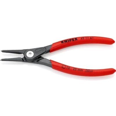 Abbildung von Knipex 49 11 A1, Sicherungsringzange, Kunststoff, Stahl, Rot, 140 mm, 64 mm