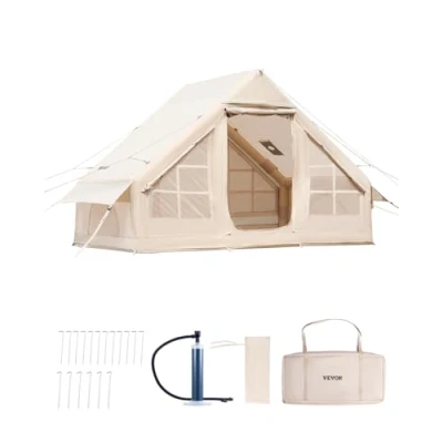 Abbildung von VEVOR Aufblasbares Zelt für Camping 3 5 Personen Glamping mit Pumpe 3x2x2m