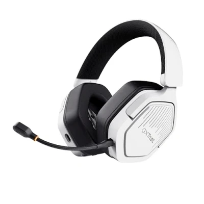 Abbildung von Trust GXT 1493W Ravox Gaming Headset Wireless Bluetooth + 2.4 GHz für PS5 PS4 Switch PC Xbox Mobile, 50mm Treiber, 70H Akkulaufzeit, Over Ear Kopfhörer Kabellos mit Mikrofon, Weiß