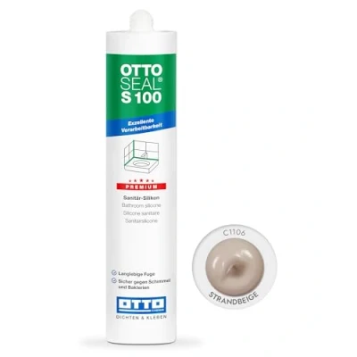 Abbildung von OTTOSEAL S 100 Premium Sanitär Silikon 300 ml Kartusche C1106 strandbeige