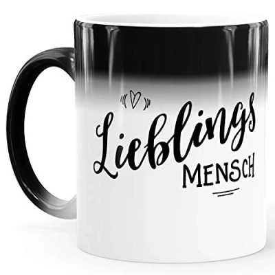 Abbildung von MoonWorks Tasse Zaubertasse Farbwechsel Lieblingsmensch besonderes Geschenke Freundschaft Liebe Familie MoonWorks®, Keramik