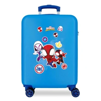 Abbildung von Marvel Spiderman Go Webs Blauer Kabinenkoffer 38x55x20 cm Starres ABS Seitliches Zahlenschloss 34L 2 kg 4 Doppelräder Handgepäck