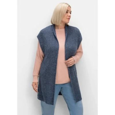 Abbildung von Sheego Weste, Damen, Größe: 50, Rauchblau