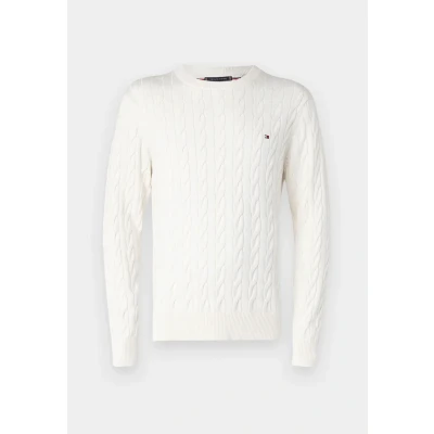 Abbildung von Tommy Hilfiger Classic CREW NECK Strickpullover, Herren, Größe: XS, Ivory petal