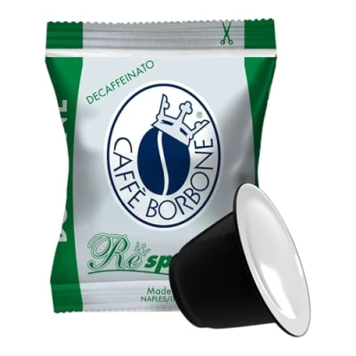 Abbildung von Caffè Borbone Respresso, Mischung Grün Dekaffeinat 300 Kapseln Kompatibel mit Nespresso® Haushaltsmaschinen* (3 Packungen à 100 Stück)