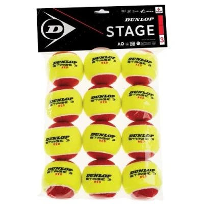 Abbildung von Dunlop Tennisball Stage 3 Red für Kinder &amp; Einsteiger im Kleinfeld (1x 12 Stück)