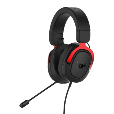 Abbildung von ASUS TUF Gaming H3 Headset (kabelgebunden, virtueller 7.1 Surround Sound, geeignet für PC, PS4, Xbox One und Nintendo Switch) schwarz / rot