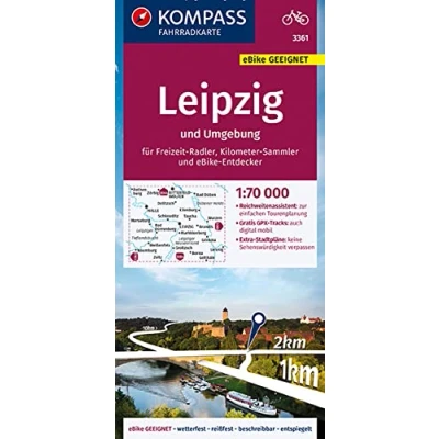 Abbildung von KOMPASS Fahrradkarte 3361 Leipzig und Umgebung 1:70.000: reiß wetterfest mit Extra Stadtplänen