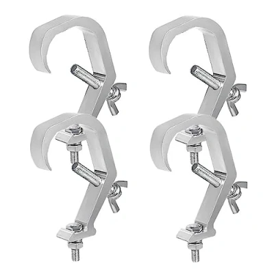 Abbildung von Wanfoou Bühnenlicht Klemmen, 4 Pcs Truss Klemmen Lichter Clamp Heavy Duty Aluminium Legierung Montage Halterung Haken Beleuchtung Schellen, Traversen C Klemme, max. Tragkraft: 60 kg