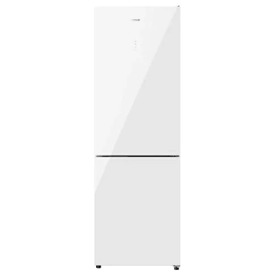 Abbildung von Cecotec Frigorífico Combi 2 Puertas Cristal Blanco de 322 Litros Bolero CoolMarket Glass White E. Altura 185 y 60 cm Ancho, Motor Inverter Plus, Sistema Multi Air flow, Total No frost