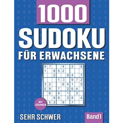 Abbildung von Sudoku für Erwachsene: Heft mit 1000 Rätseln Schwierigkeit Extrem Schwer Lösungen Band 1