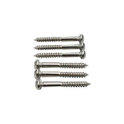 Abbildung von Guyker 6Pcs String Lock Mounting Screws with Notch for Tremolo System Bridge Saddles Tailpiece Accessories Electric Guitar