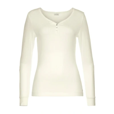 Abbildung von Lascana Nachtwäsche Shirt, Damen, Größe: 40/42, Ecru