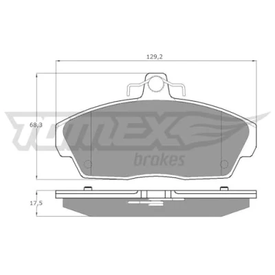 Abbildung von TOMEX brakes TX 11 511 Bremsbelagsatz Vorderachse TATA (TELCO): Indica I