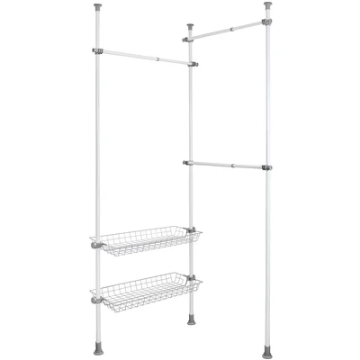 Abbildung von WENKO Teleskopregal &quot;Herkules Duo&quot;, ausziehbar von 164 215 cm in der Breite sowie 165 300 Höhe