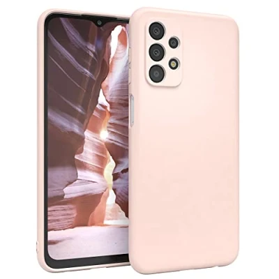Abbildung von EAZY CASE Handyhülle Silikon mit Kameraschutz kompatibel Samsung Galaxy A23 5G in Hellrosa, Rosa, Ultra dünn, Slimcover, Silikonhülle, Hülle, Softcase, Backcover