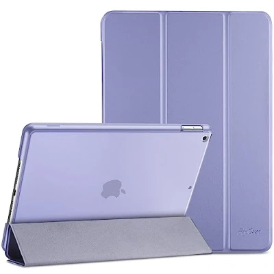 Abbildung von ProCase Hülle für iPad 9./8./7. Generation 10,2 Zoll 2021 2020 2019, Schutzhülle Smart Case Cover Kompatibel mit 9/8/8 Helllila