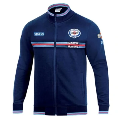 Abbildung von Sparco Martini Racing Sweatshirt, Marineblau, Standard, Unisex, Erwachsene, Größe 42/50 EU, bunt, Small