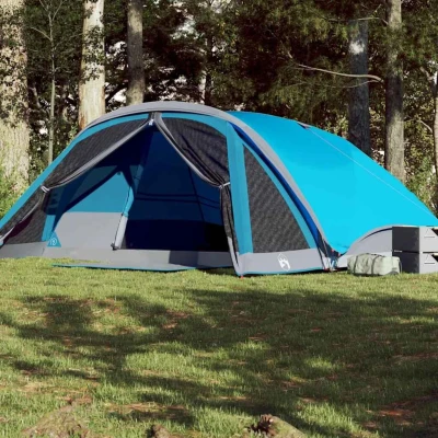 Abbildung von vidaXL Familienzelt für 6 Personen Blau Wasserdicht, Campingzelt, Gartenzelt, wasserdichtes Zelt, leichtes Wanderzelt, tragbares Zelt