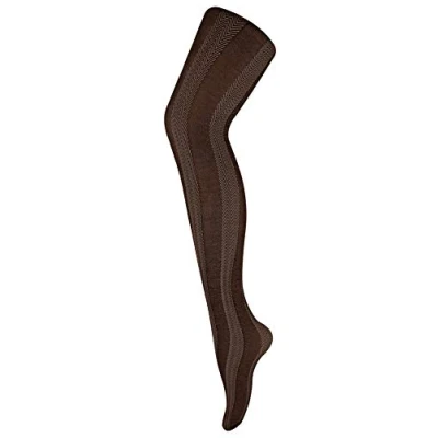 Abbildung von Sock Snob Damen undurchsichtig gemustert farbig winter 80 den strumpfhose in verschiedenen farben größe 36 42 eur (36 eur, Stripe Brown)