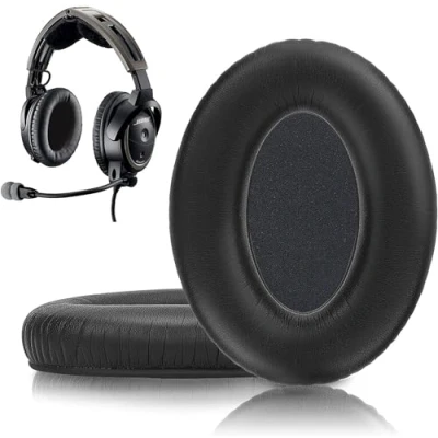 Abbildung von INF Ohrpolster für Bose Aviation X A20 / A10 Kunstleder Ear Pads schwarz 1 Paar