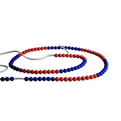 Abbildung von Wissner® aktiv lernen Lernspielzeug Rechenkette rot/blau 100er Zahlenraum, RE Plastic®