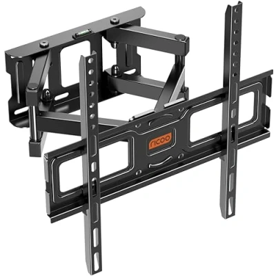Abbildung von RICOO S5244 TV Wandhalterung, (bis 55 Zoll, schwenkbar neigbar ausziehbar Fernseher Halter universal VESA 400x400)