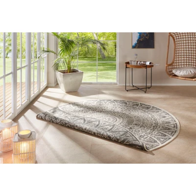 Abbildung von freundin Home Collection Teppich &quot;Lilja&quot;, rund, In &amp; Outdoor, Wendeteppich, Wetterfest, Balkon, Garten, Wohnzimmer