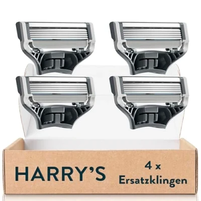 Abbildung von Harry’s Rasierklingen für Männer 4 Ersatzklingen mit Präzisionstrimmer, 5 Anti Reibungsklingen, Rasierer, Herren, Nassrasierer Klingen, Rasier Klingen