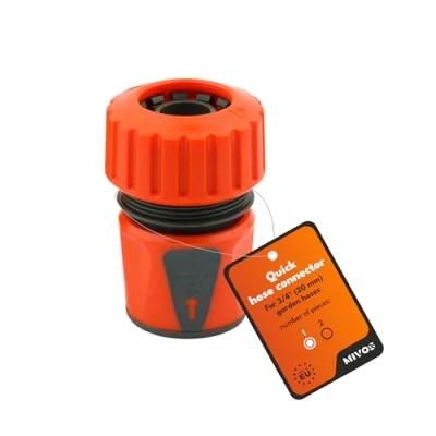 Abbildung von Mivos Schlauchkupplung für 3/4 Zoll (20 mm) Schlauch Gartenschlauch Schlauchverbinder zum Einfachen Anschluss an Wasserhahn und Bewässerungsgeräte