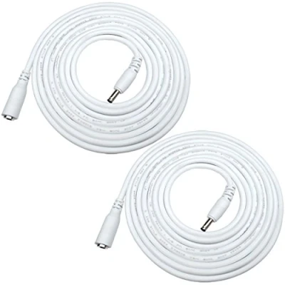 Abbildung von Liwinting 2pcs 10m/32.8Feet DC Verlängerungs Kabel Energieverlängerungs 3.5mm x 1.35mm Mann zum Weiblichen Stecker Weiß