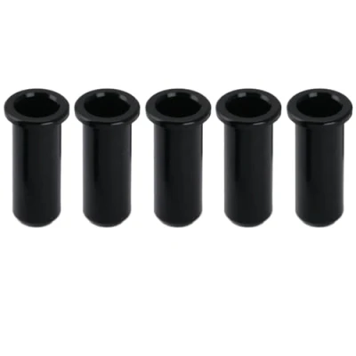 Abbildung von Musiclily Pro 25,5mm Messing Bass Saitenführungsbuchsen String Ferrules für Jazz Bass/Precision E bass, Schwarz (5 Stück)