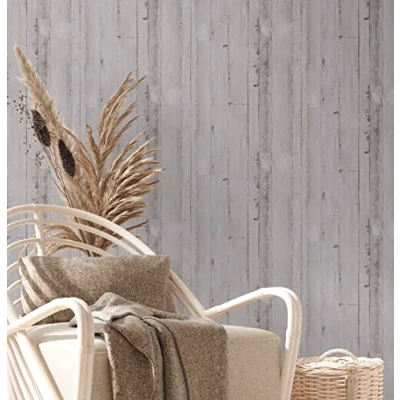 Abbildung von A.S. Création Vliestapete &quot;Natural Living Holztapete&quot;, matt gemustert neutral, nachhaltig PVC Frei umweltfreundlich skandinavisch Tapeten Wohnzimmer