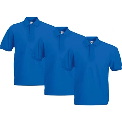 Abbildung von Fruit of the Loom Herren 63 402 0 Polohemd, Royal, L (3er Pack)