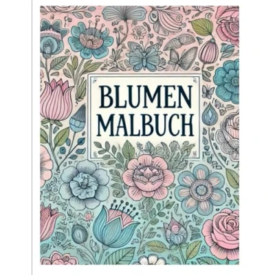Abbildung von Blumen Malbuch: Kreative Blumenkunst zum Ausmalen und Entspannen