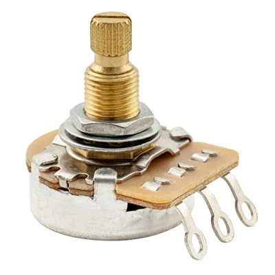 Abbildung von Musiclily Pro HD B25K Messing Metrisch Grob 18 Zähne Split Shaft Poti Linear Taper Potentiometer für E Gitarre und Bass