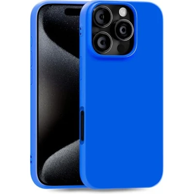 Abbildung von MyGadget Hülle kompatibel mit Apple iPhone 16 Pro robuste Handyhülle TPU Case Slim Silikonhülle Back Cover Kratzfest Schutzhülle matt Blau