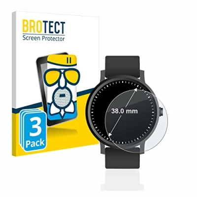 Abbildung von BROTECT Entspiegelungs Schutzglas für Armbanduhren (Kreisrund, ø: 38 mm) (3 Stück) Schutz Folie Panzerfolie Glas Matt [Kratzfest 9H, Anti Reflex]