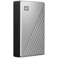 Abbildung von WD My Passport Ultra externe Festplatte 4 TB (mobiler Speicher, Metallgehäuse, herunterladbare Software, automatische Backups, Passwortschutz) Silber auch kompatibel mit PC, Xbox, PS4 und PS5