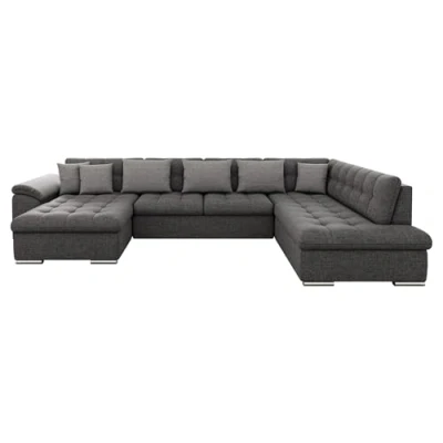 Abbildung von Mirjan24 Eckcouch Ecksofa Niko, Design Sofa Couch mit Schlaffunktion U Große Farbauswahl Wohnlandschaft (Ecksofa Links, Lux 06 + 05)