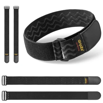 Abbildung von GripZz Gurtbänder, Elastische Gurte mit Klettverschlüssen, 61cmx 5cm (5 Stücke), Klettband Schnalle für die Organisation Ihrer Verlängerungskabel, Schläuche, Fahrrad, Werkstatt, Garage
