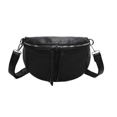 Abbildung von ITALYSHOP24 Bauchtasche Damen Gürteltasche Hüfttasche CrossBody Handytasche, als Schultertasche, CrossOver, Umhängetasche tragbar