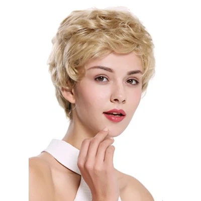 Abbildung von WIG ME UP NG HH 13 22 Perücke Damen Herren Echthaar kurz wellig modisch blond