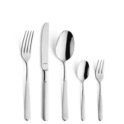 Abbildung von Amefa Besteck Set SATINA (60 tlg), 12 Personen, Edelstahl 18/10, Spülmaschinenfest, rostfrei, langlebig